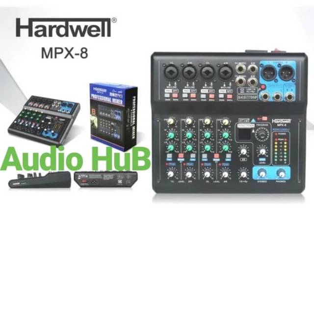 MIXER HARDWELL MPX 8 CHANNEL MIXER AUDIO HARDWELL MPX8 ORIGINAL GARANS
