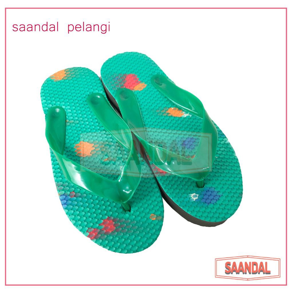 Sandal Jepit Anak Pelangi by Saandal Indonesia (BISA SATUAN COD)