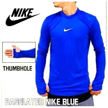 Sale/Diskon - Nike Menset Baselayer Panjang Putih/Navy - Aksesoris Olahraga-3
