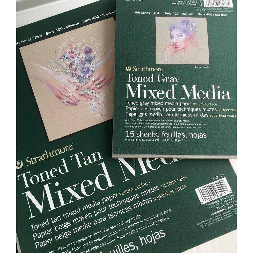 Strathmore - Toned Grey Mixed Media Paper Pad 400 series