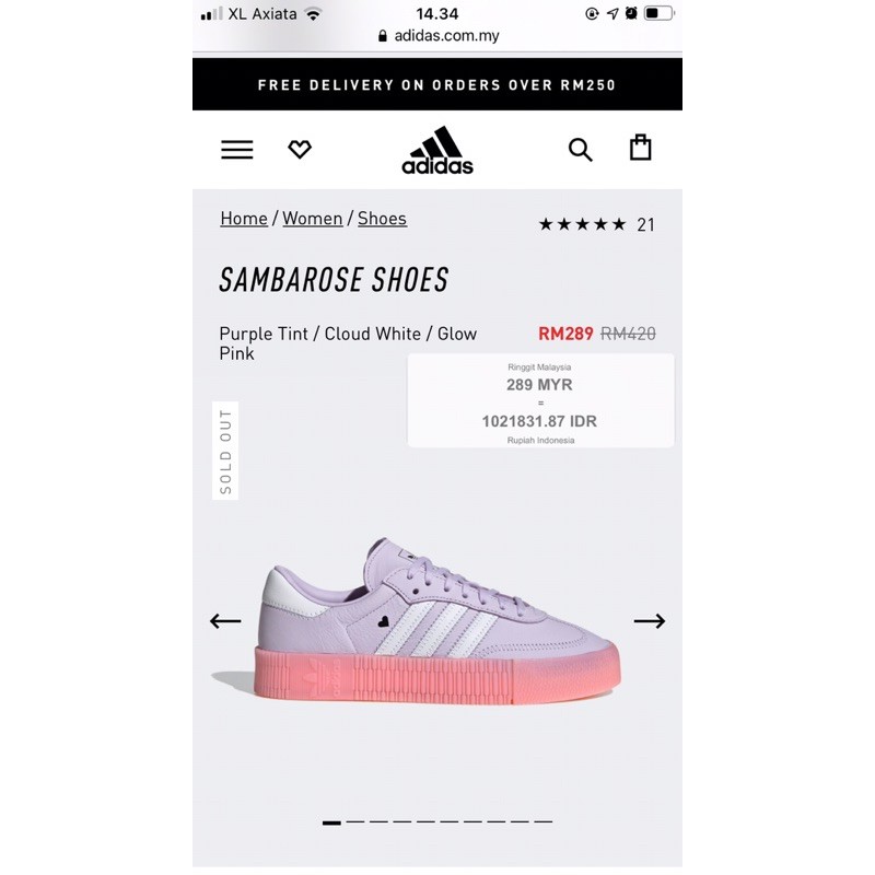 PRELOVED Adidas sambarose original