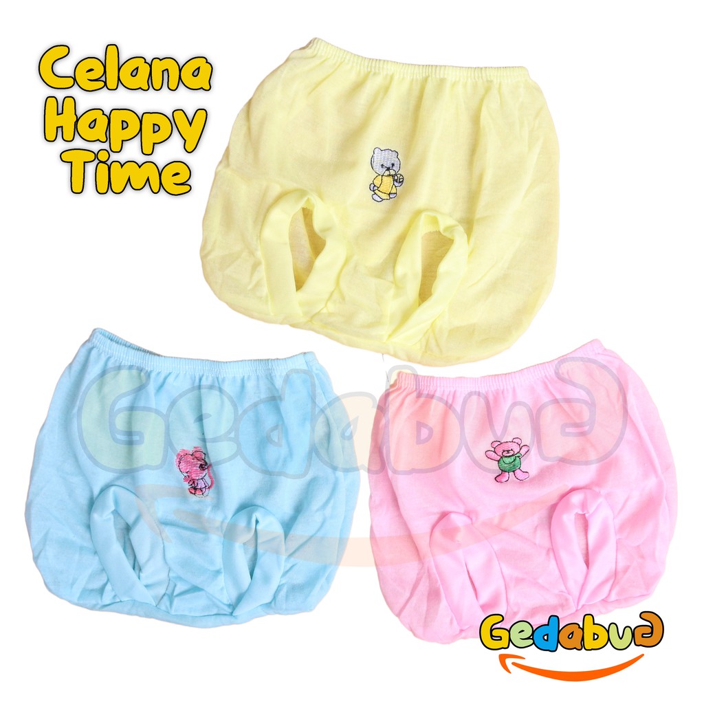 (12pcs) Celana Pop Bayi Happy Tas | Kado Perlengkapan Pakaian Bayi