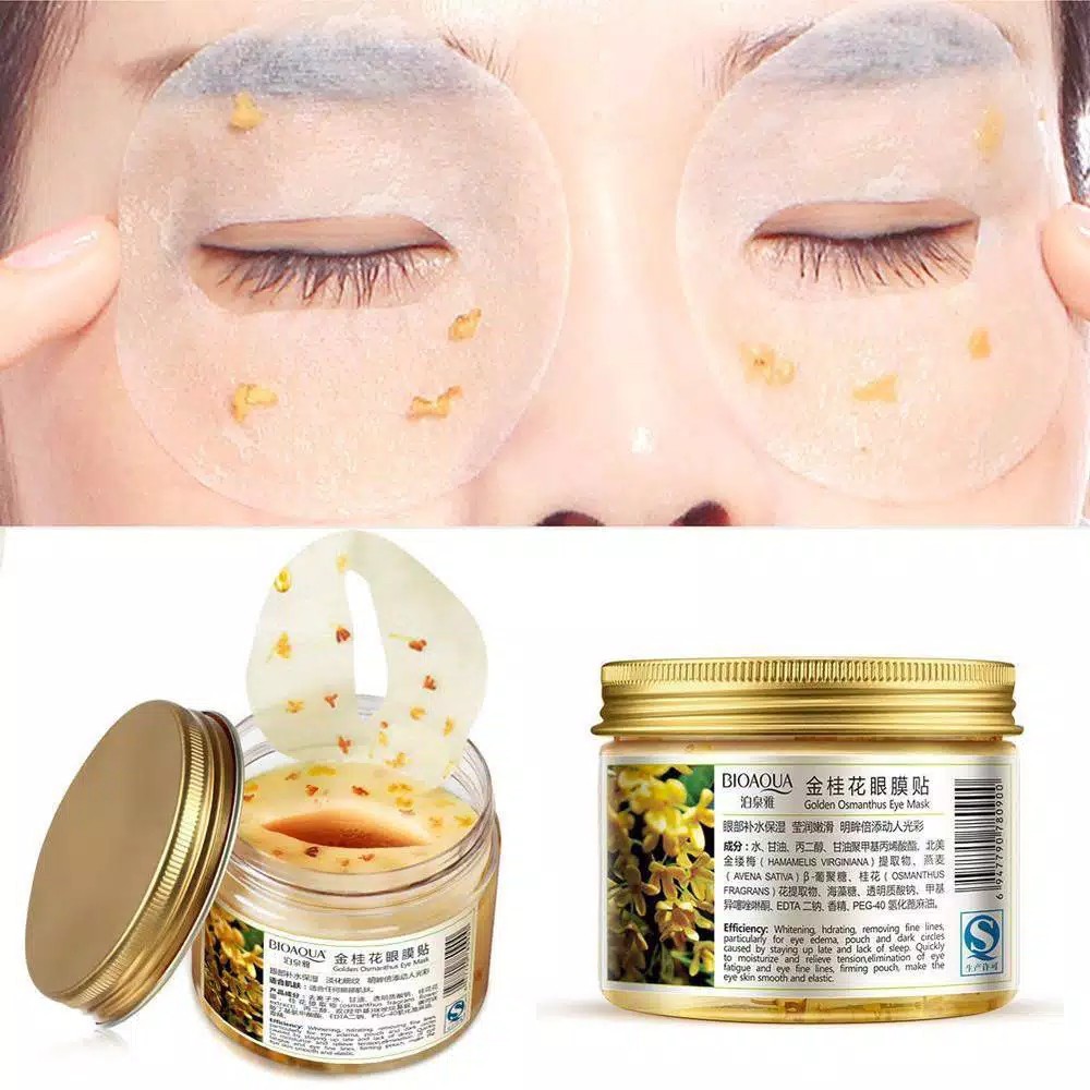 MASKER MATA PANDA BQ GOLDEN OSMANTHUS EYE MASK 80 LEMBAR ORIGINAL BPOM