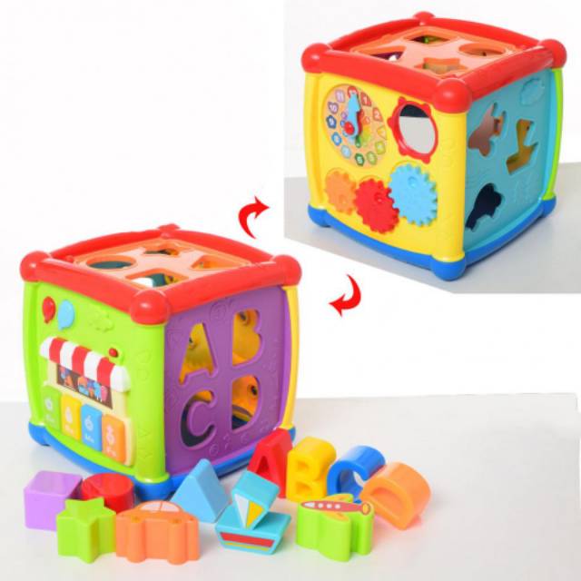 MAINAN BAYI FANCY CUBE SHAPE SORTER JOYBOX - HE0520