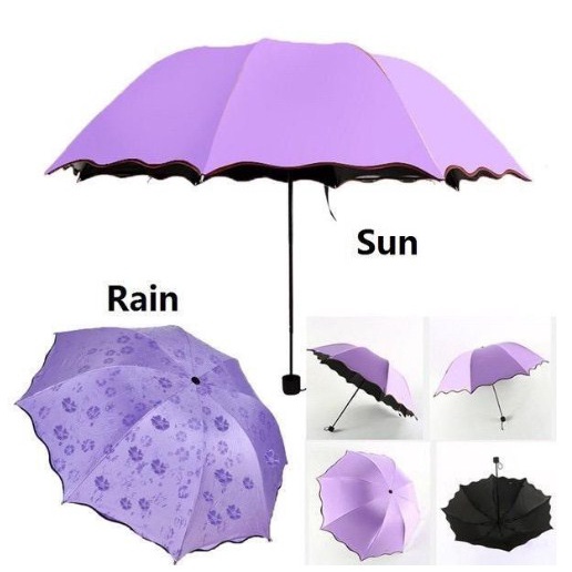 Payung Ajaib Magic Lipat 3D Muncul Motif Ketika Basah Hujan