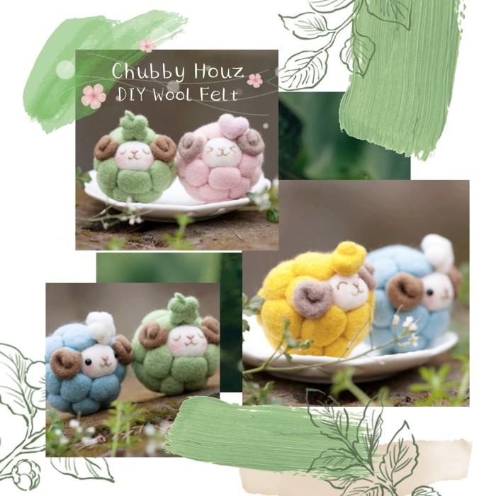 Ready Murah Craft | Diy Wool Felt - Sheep / Domba - Felting Needle Handmade Craft Kit