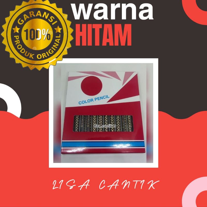 PENCIL ALIS TARIK BENANG HITAM ORIGINAL
