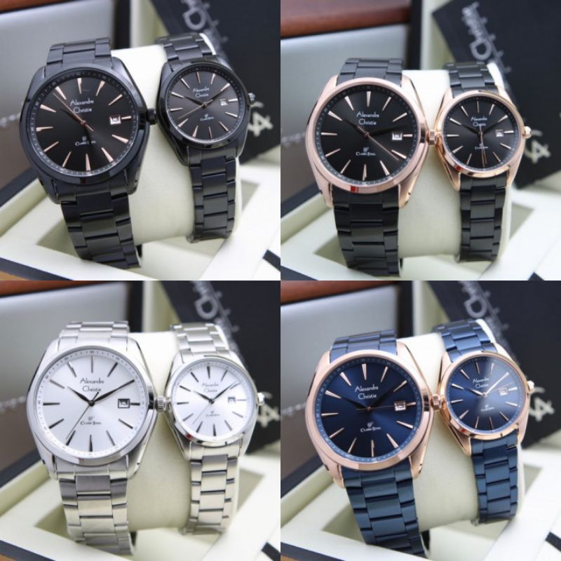 JAM TANGAN COUPLE ALEXANDRE CRISTI AC8658/ac8658 ORIGINAL