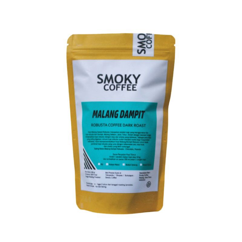 

Kopi Malang Dampit Robusta - Dark Roast 200 gr - Smoky Coffee