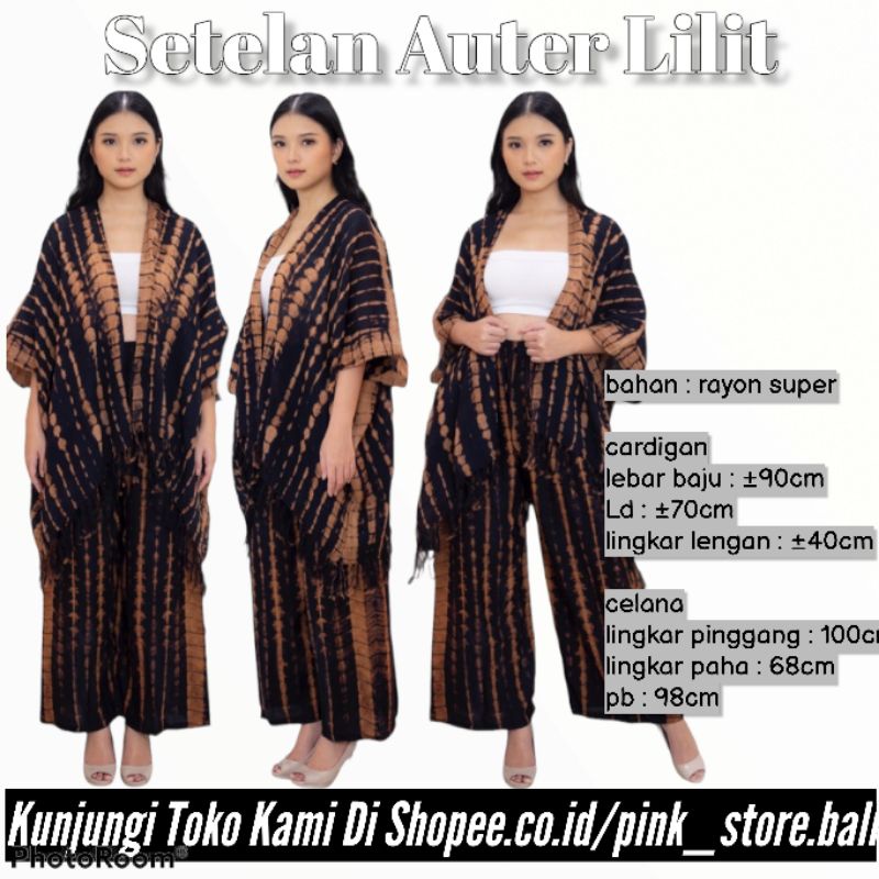 Setelan tie dye Bali/Cardigan Kulot/PROMO ONGKIR TERMURAH
