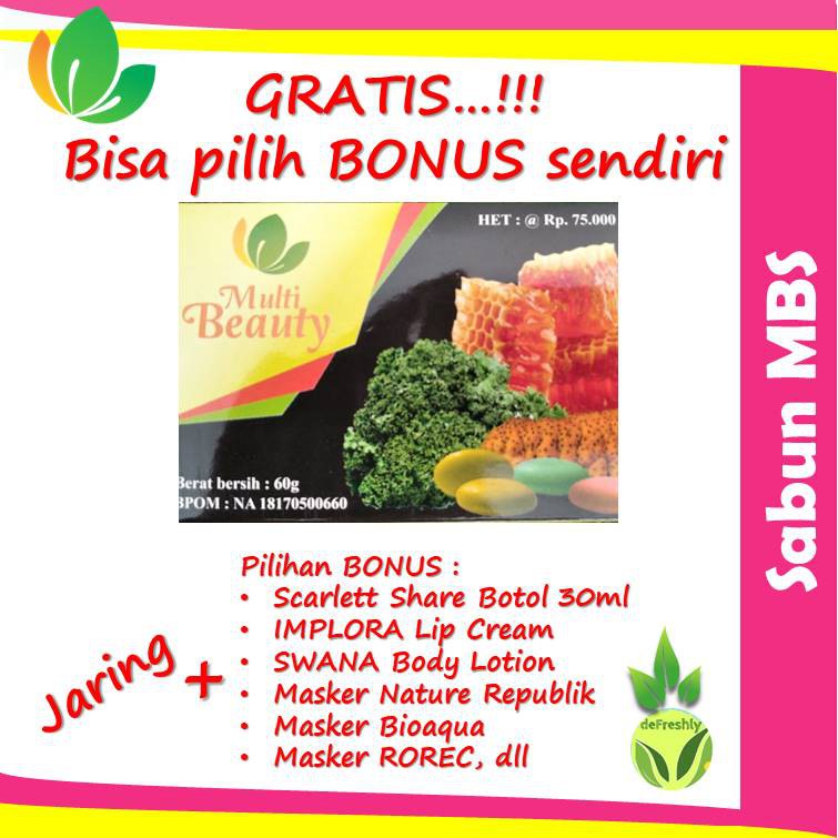 Sabun MBS Sabun Multi Beauty Soap Sabun Kecantikan Multibeauty EKSTRA BONUS ❤ ORIGINAL ❤