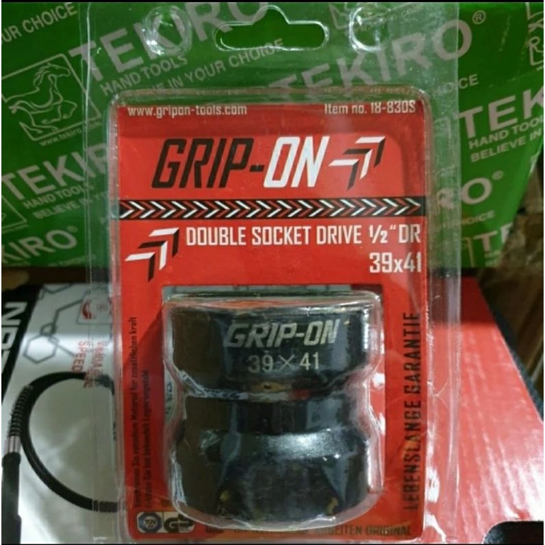 GRIP ON MATA SOK 39X41 MATA SHOCK CVT MATA KUNCI SOK CVT 39 X 41 GRIP.ON DOUBLE SOCKET DRIVE 39X41 GRIP ON