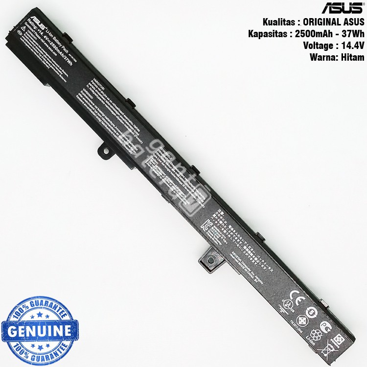 Baterai Asus X451 X451C X451CA X451M X451MA X551 X551C X551CA X551MA D550 D550MA A41N1308