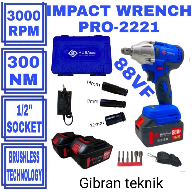 Mesin bor pembuka baut / mesin batrai power full 88v