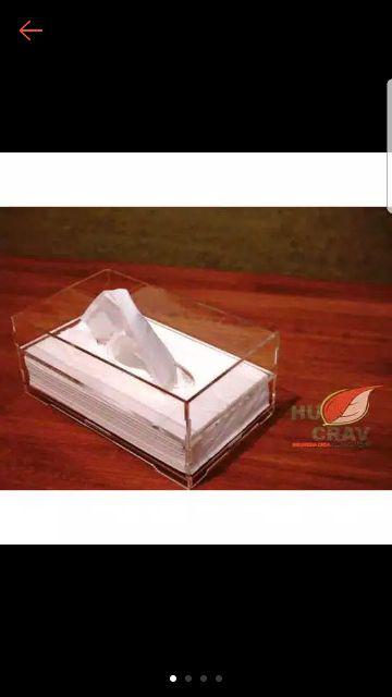 Bs Kotak Tisu Akrilik / Acrylic Tissue Box Panjang - Tebal 5mm & 3mm
