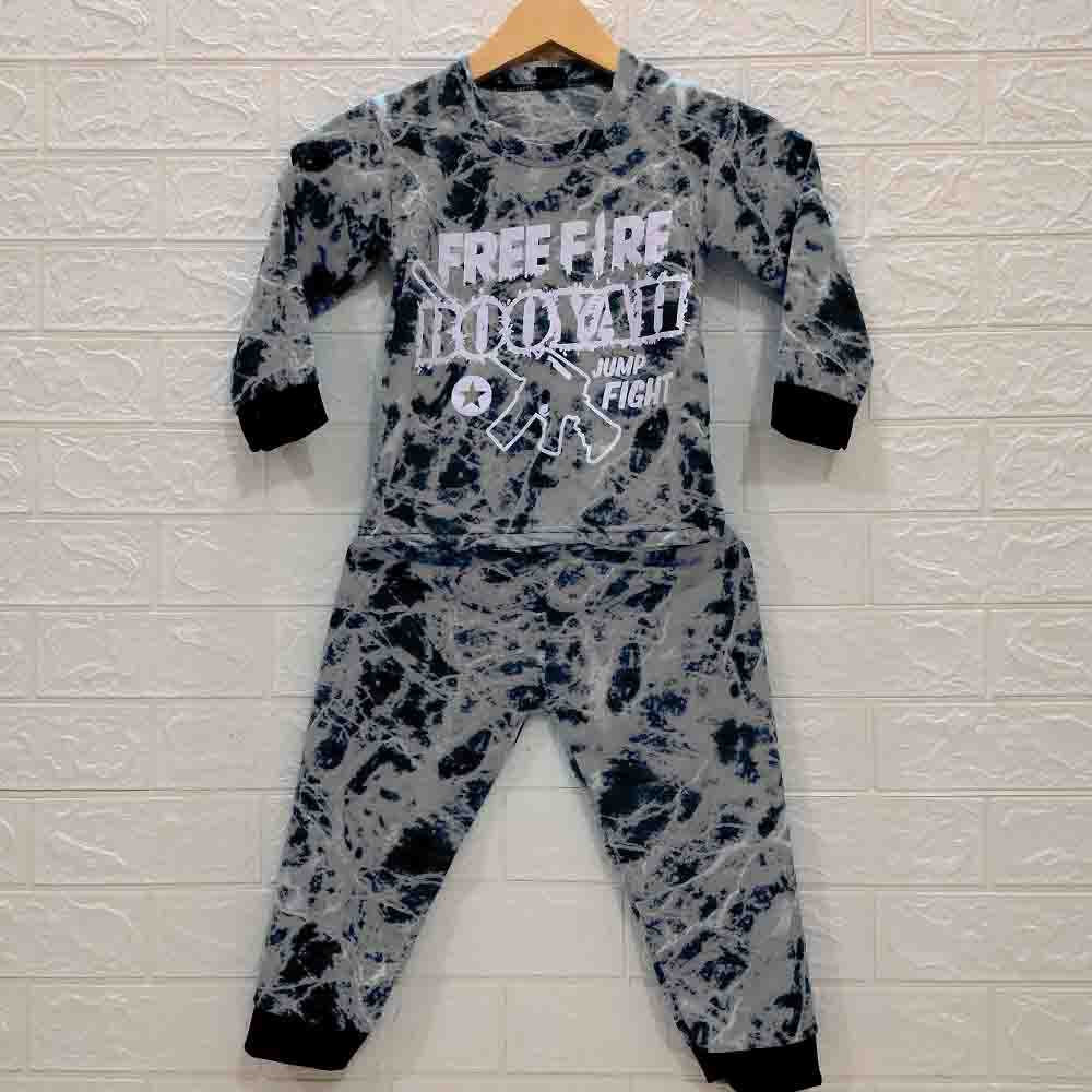 MKids88 - Baju Setelan Panjang KAOS Anak Laki-Laki Tie Dye Free Fire