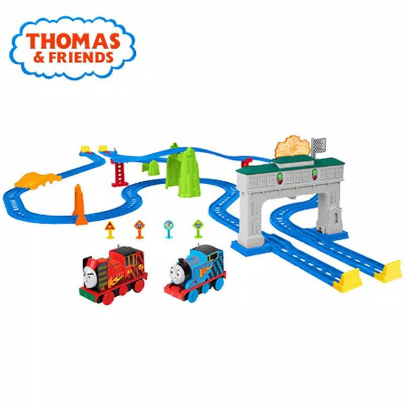 Thomas And Friends Track Race to the Finish Thomas Percy Dino Blast  Track Die cast Thomas