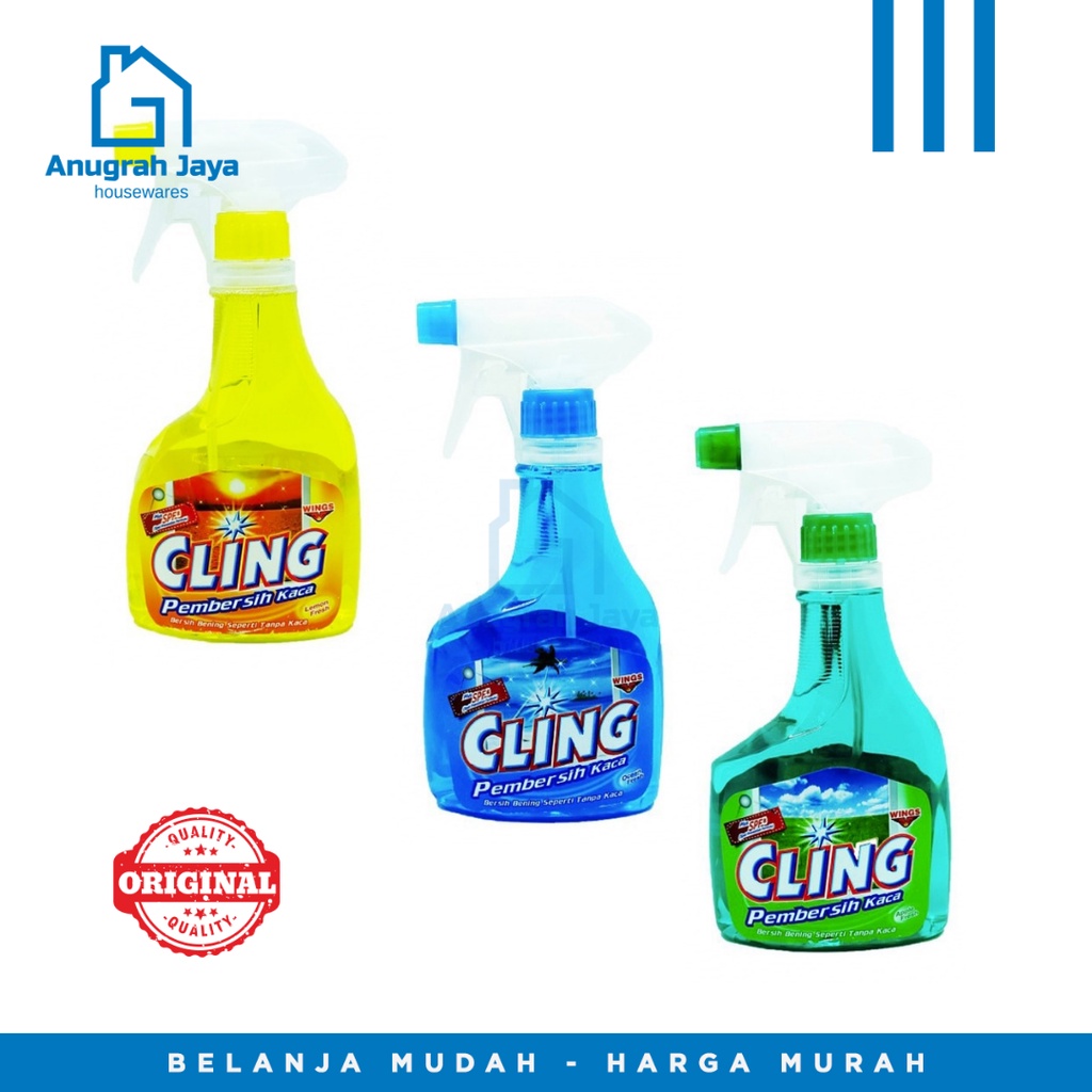 Cling Pembersih Kaca Botol Spray 440ML