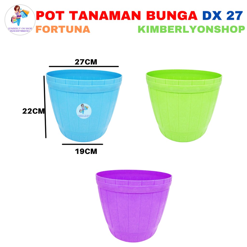 Kimberlyonshop Pot Tanaman Bunga Plastik 27 DX Fortuna