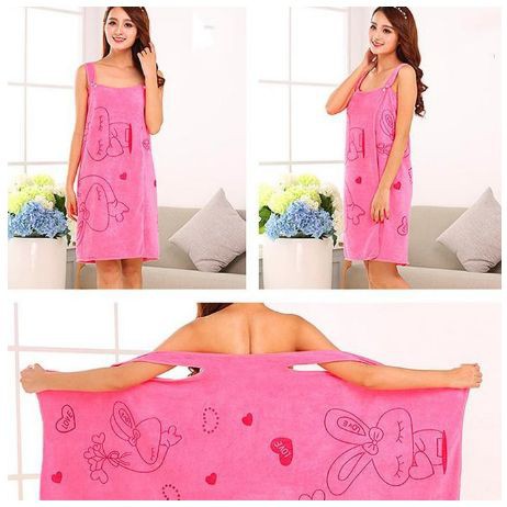 Handuk Baju Handuk Wanita Wearable Towel Handuk Renang Handuk Lembut Handuk Kimono Tanpa Lengan