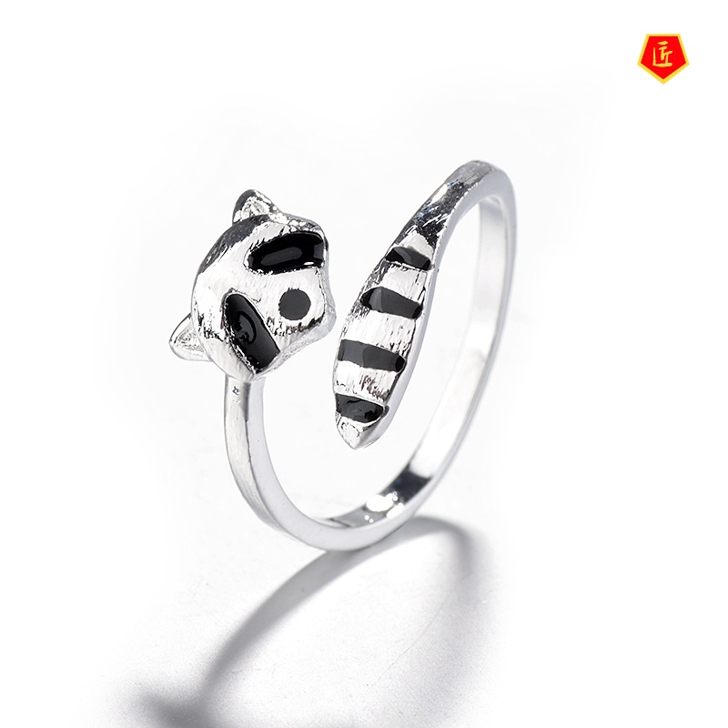 [Ready Stock]Creative Raccoon Ring Female Cute Personality