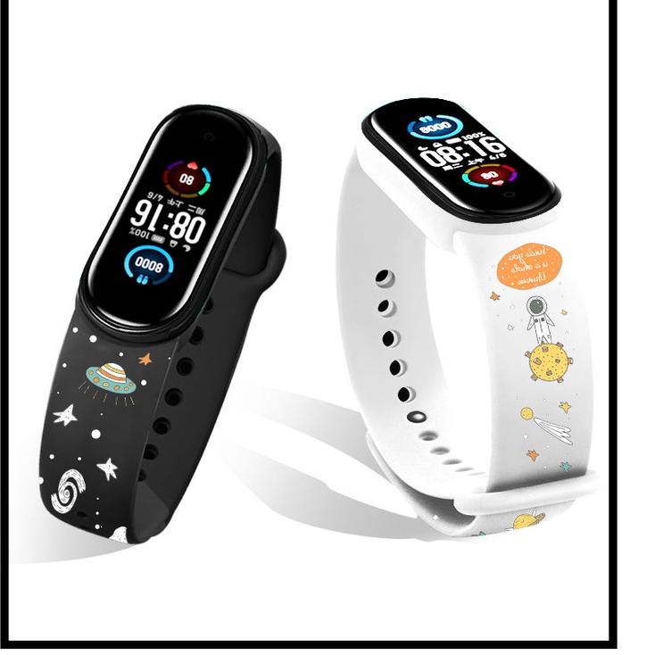 «BIG SALE» Straps Pengganti Tali Motif Print Cetak Untuk Mi Band 3 Mi Jam Tangan Band 4 5 6 Replacea