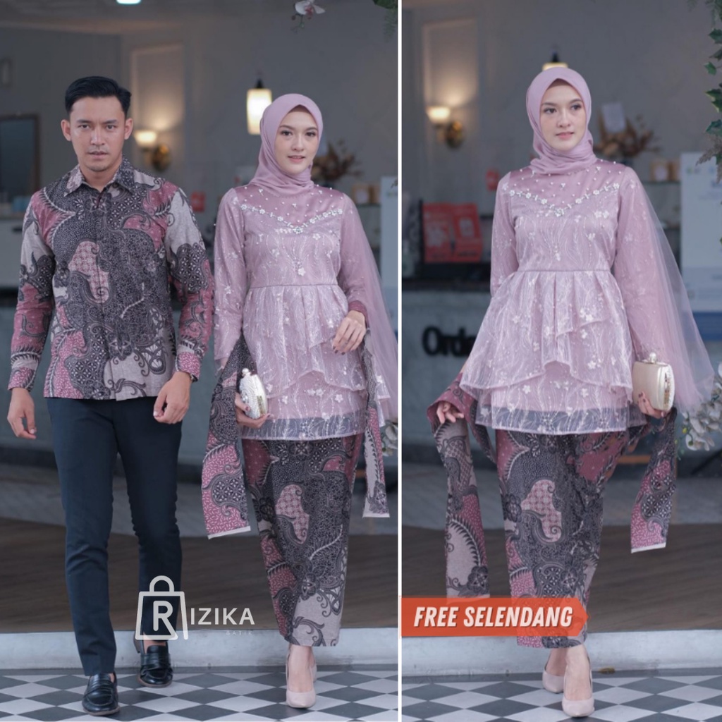 Kebaya Couple Modern Kebaya Wisuda Lamaran Baju Tunangan Batik Brukat Terbaru Baju Couple Pasangan Kondangan Terbaru 2022