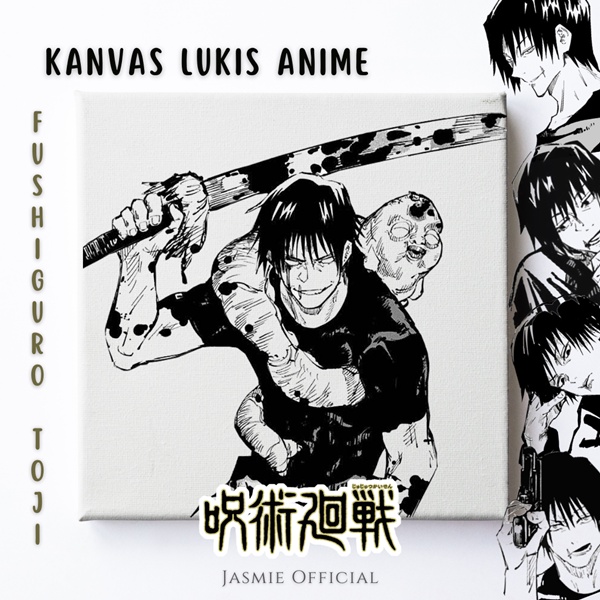 JUJUTSU KAISEN Fushiguro Toji Fanmerch Anime Kanvas Lukis (BISA CUSTOM) - Canvas Painting Anime Fanm