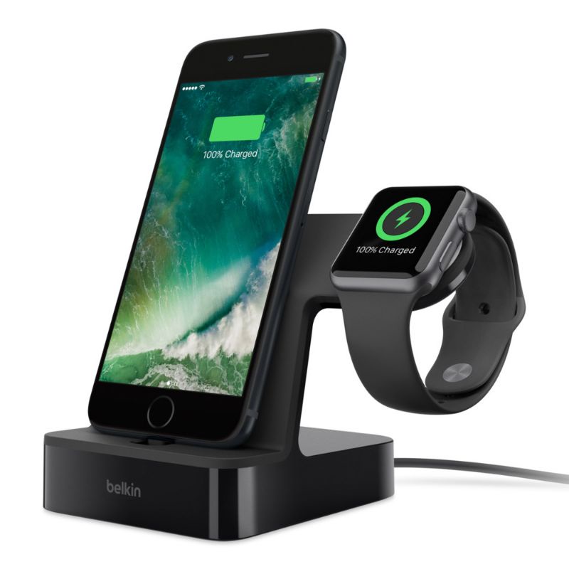 Belkin Watch Valet - Charge Dock for Apple Watch + iPhone with Lightning Connector