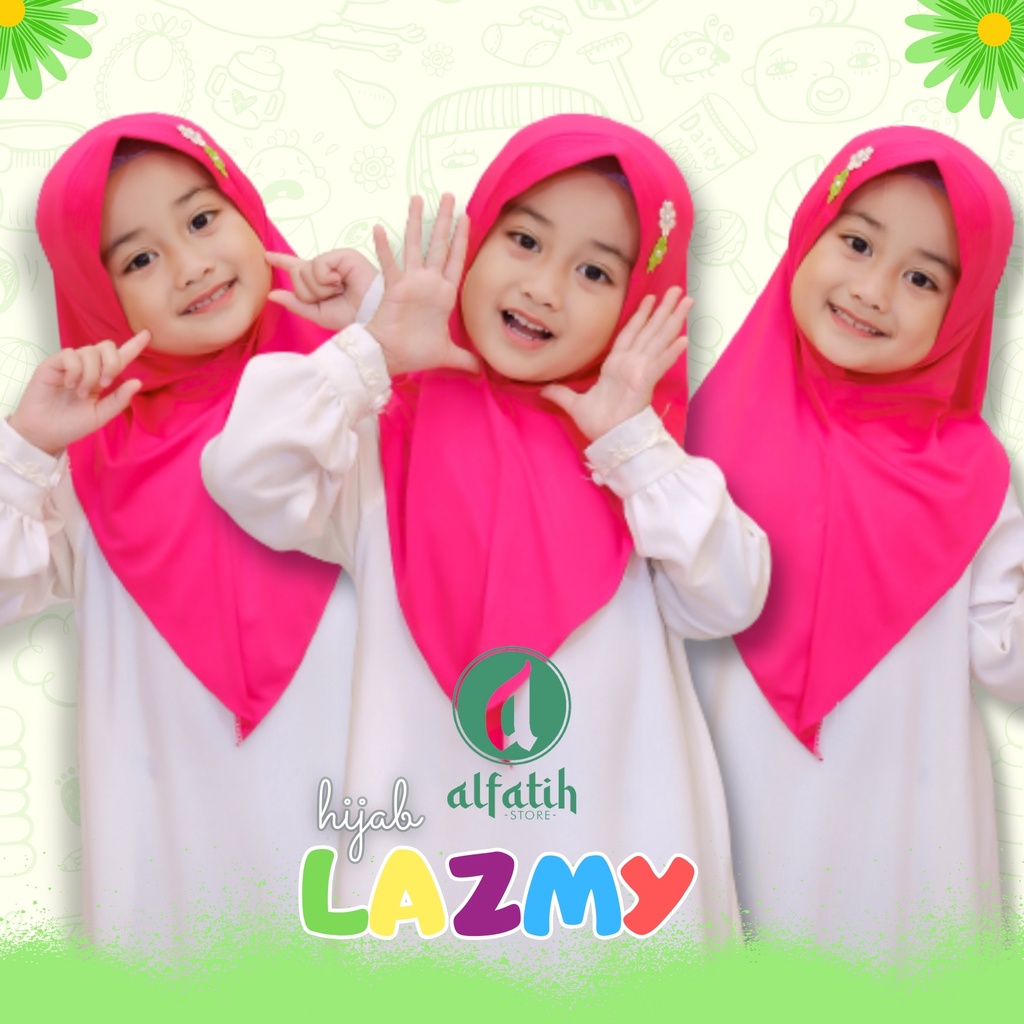 ALFATIH STORE /jilbab anak lazmy mutiara/Jilbab hijab Anak Murah ianah