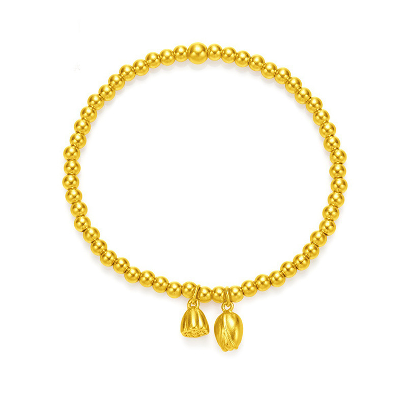 Fashion Simple Luxury Alluvial Gold Pendant Bracelet