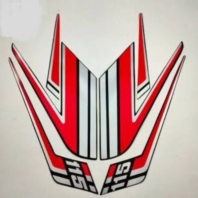 striping lis stiker standar ori RX s Rx spesial 1990 merah silver stiker ori RX s Rx spesial 90