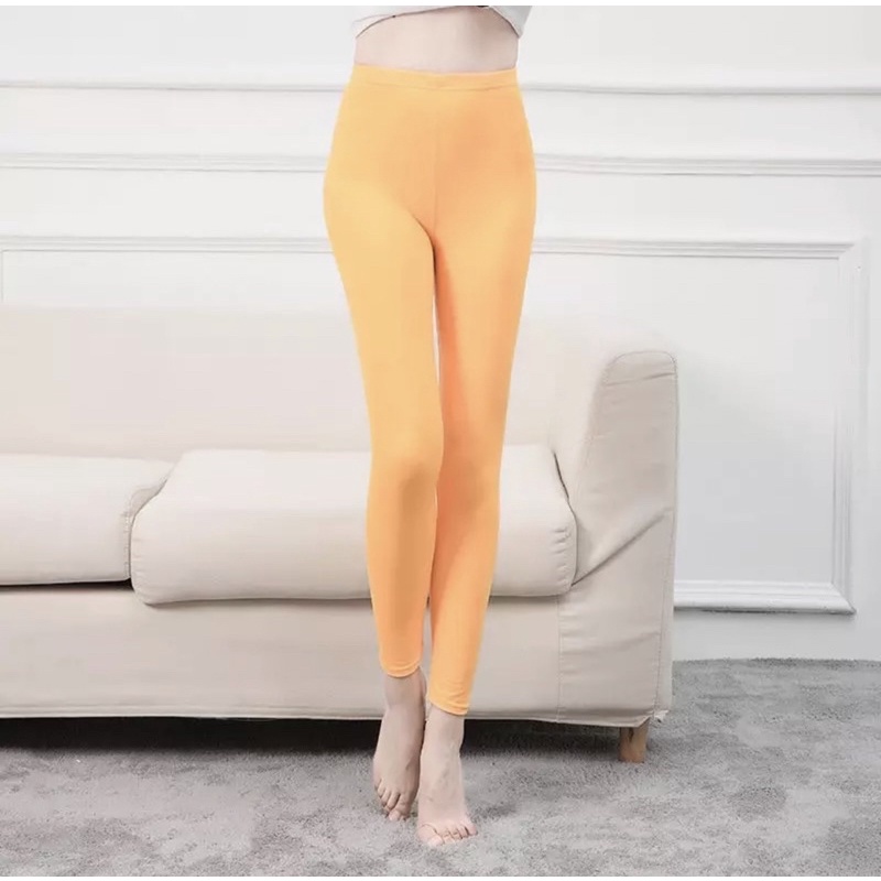 Seriwarna celana legging wanita panjang bahan spandek balon/licin adem lembut elastis&amp;tebal