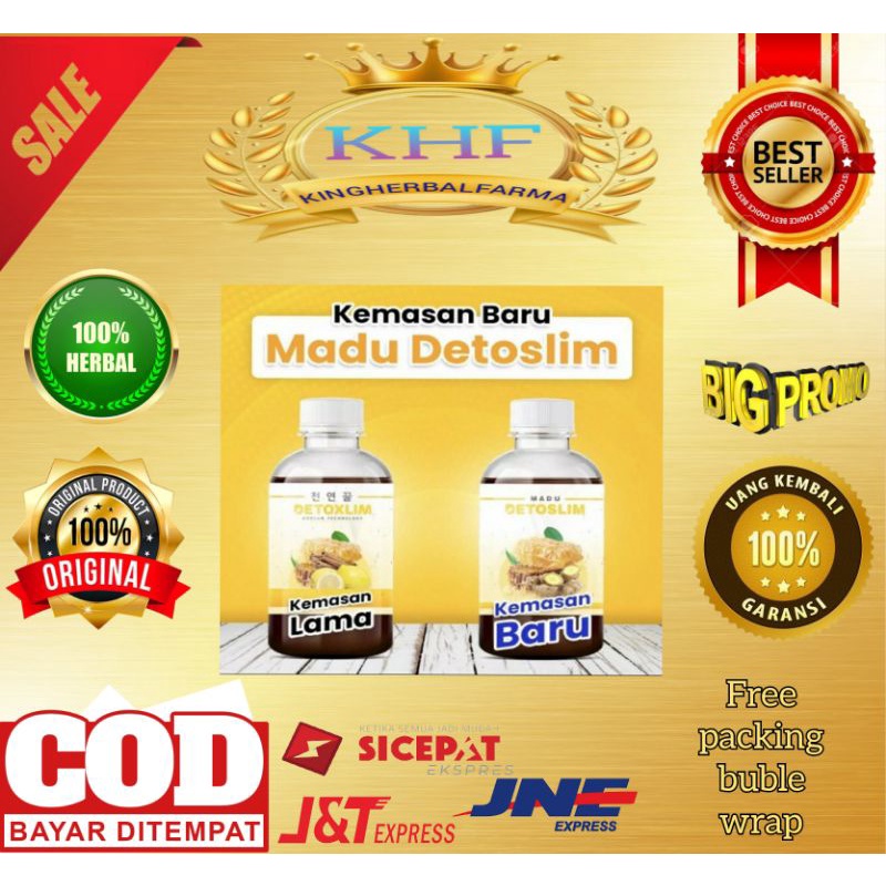 Madu Detoslim Asli 1 Botol Madu Pelangsing Original Madu Diet Madu Penurun Berat Badan