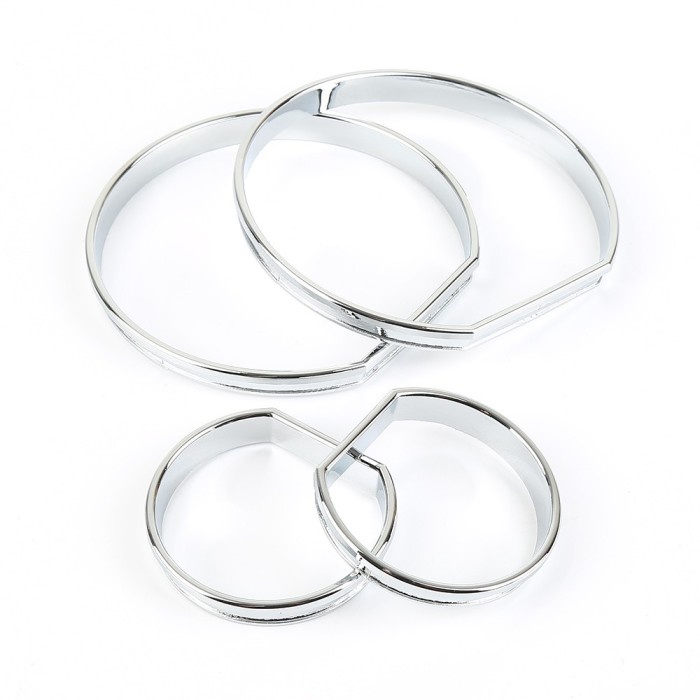 Ring Trim Panel Indikator Spedometer Mobil Bahan Plastik untuk BMW E46