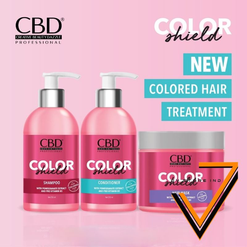 CBD COLOR SHIELD HAIR MASK 500ML / SHAMPOO 250 ML / CONDITIONER 250 ML COLOR SHIELD/ MASKER RAMBUT BERWARNA