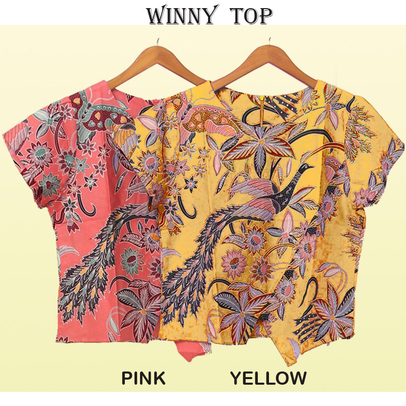 WINNY JUMBO  - Atasan Batik Blouse Batik Modern Wanita Cheongsam JUMBO XXL