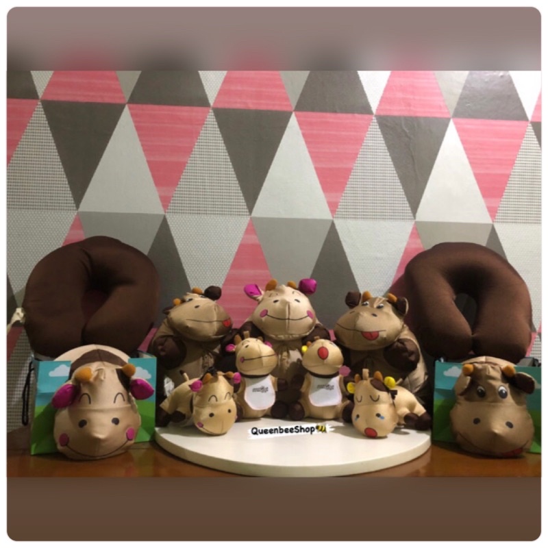 Boneka Bantal Leher Moopi Sapi 2in1 Reversible