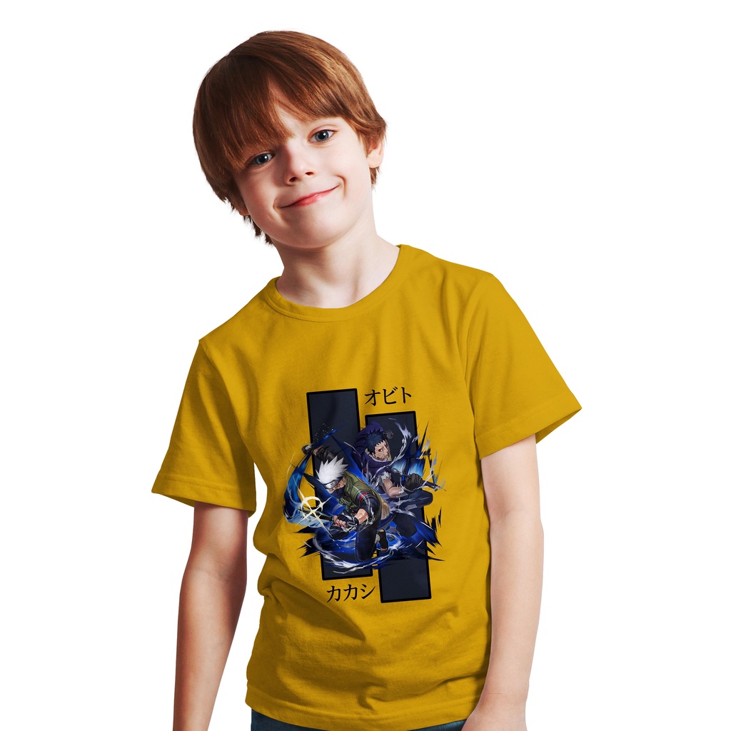 KAOS ANAK ANIME KAKASHI HATAKE OBITO manga Naruto uzumaki PLASTISOL