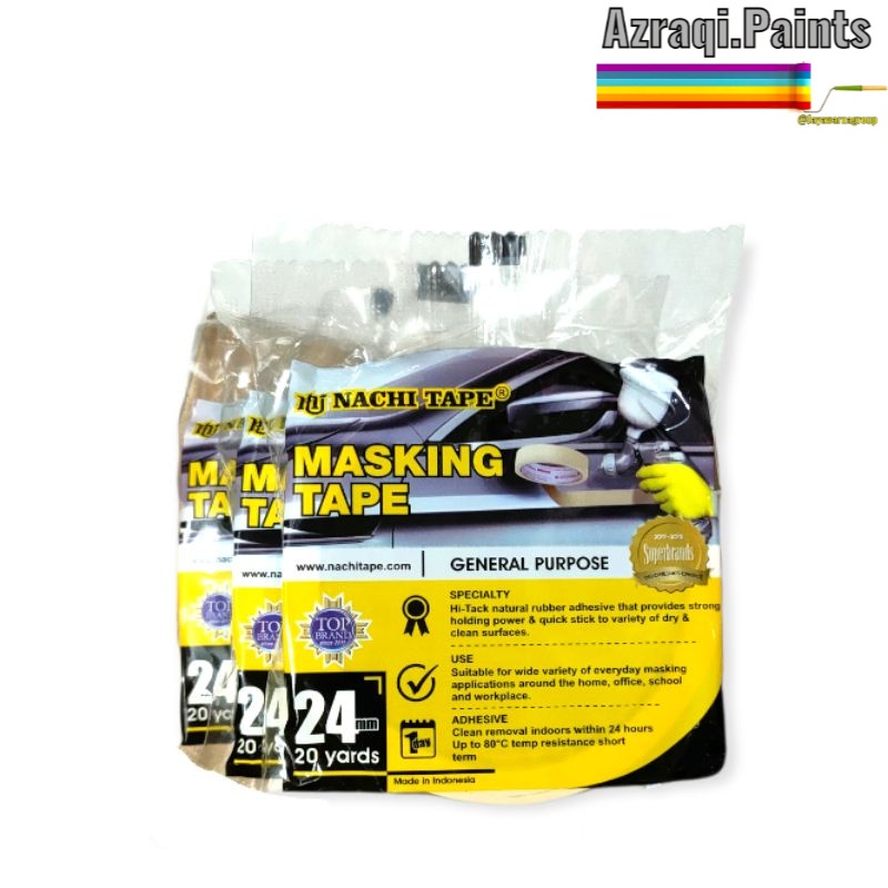 

MASKING TAPE NACHI 1 INCH (24mm) / LAKBAN KERTAS / SOLATIP KERTAS