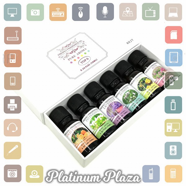 Taffware Pure Aroma Essential Fragrance Oil Minyak Aromatherapy 6 in 1 10ml - RHJY`1T5V0L-