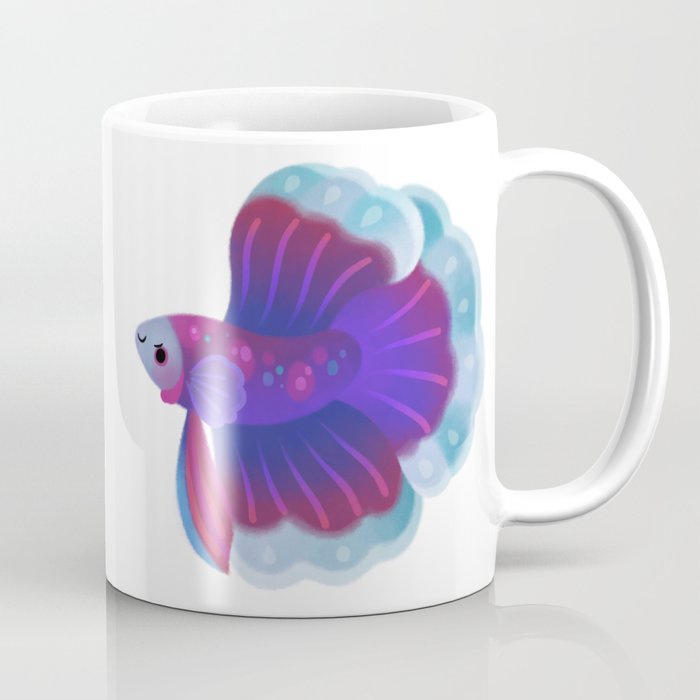 Mug Gelas Blue Betta Ikan Cupang