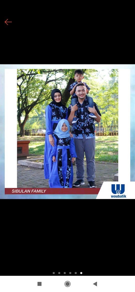 [ready Anak] Busui Wou Batik Couple 2439  Gamis Baloteli Sibulan Gamis Couple Kebaya Modern