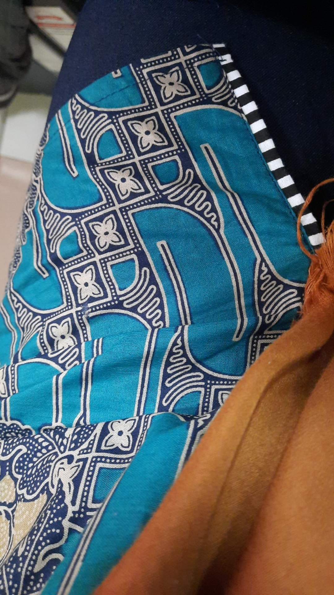 Tey-17 Batik Wanita Asj Sa Hrb026 Kenongo Kemeja Tosca Pendek