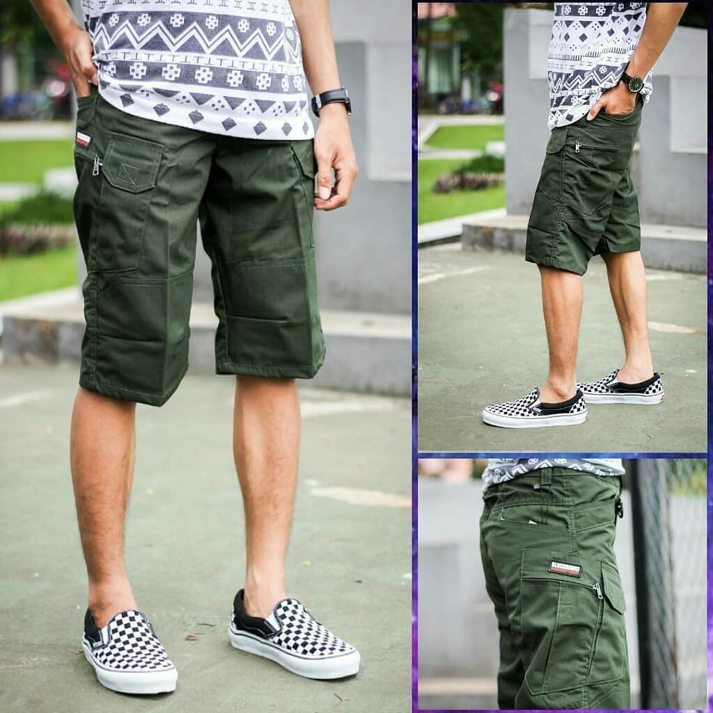 Celana Pendek Tactical Bahan Ripstop PREMIUM- HIJAU