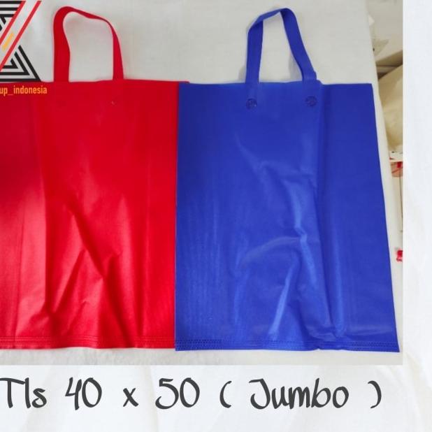 

➦ Tas Kain SPUNBOND Tali Goodie Bag Uk 40 x 50 JUMBO Per lusin - Merah ✷