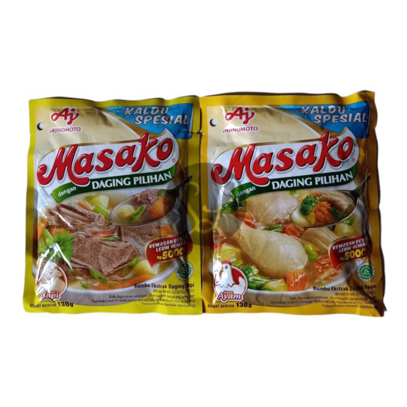Masako Bumbu Kaldu Penyedap Rasa / Masako Kemasan Besar 130gr