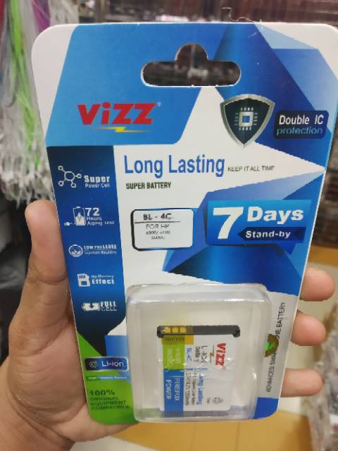 Baterai Nokia 1202 1661 1662 6100 6101 6103 6125 6126 6131 6136 Vizz Double Power