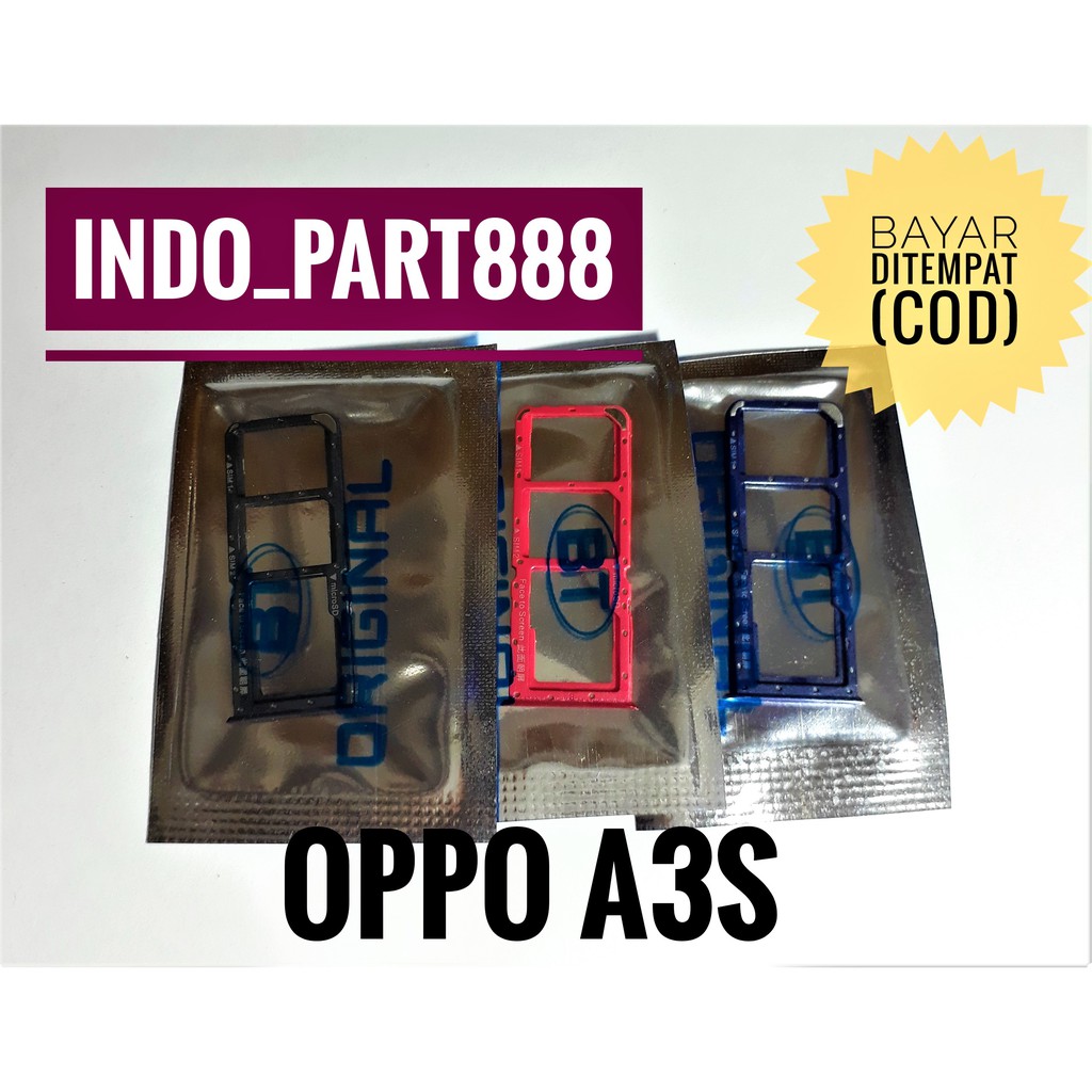 Jual SIMTRAY / SIM LOCK OPPO A3S / HITAM / MERAH / BIRU CPH1853