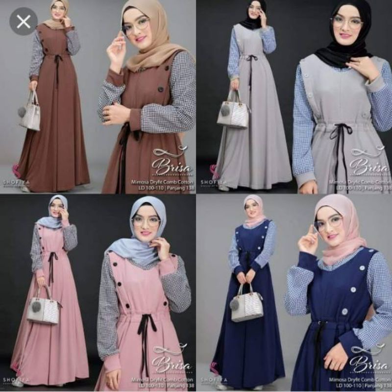 Brisa dress pakaian wanita fashion muslim remaja